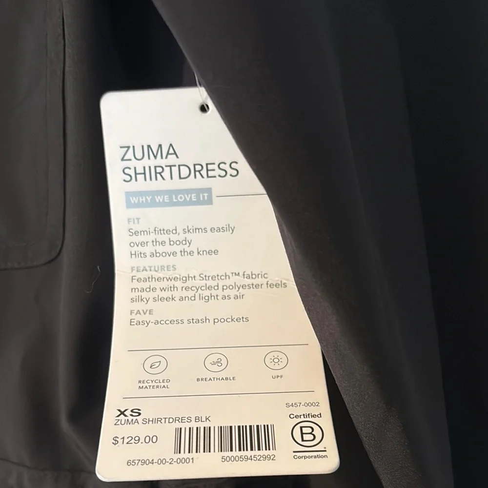 NWT Athleta Zuma Long Sleeve Shirt Dress - Picture 5 of 10